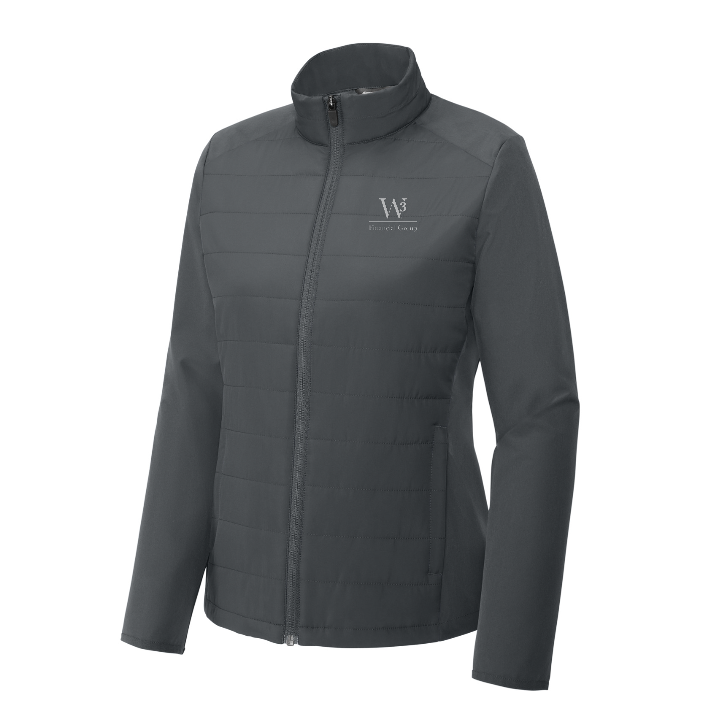 Sport-Tek Women's Teknical Hybrid Jacket — Iron Grey