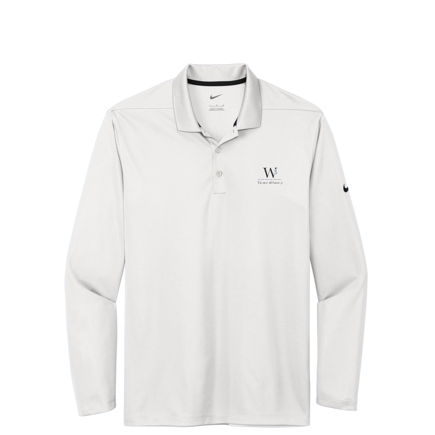 Nike Dri-FIT Micro Pique 2.0 Long Sleeve Polo — White