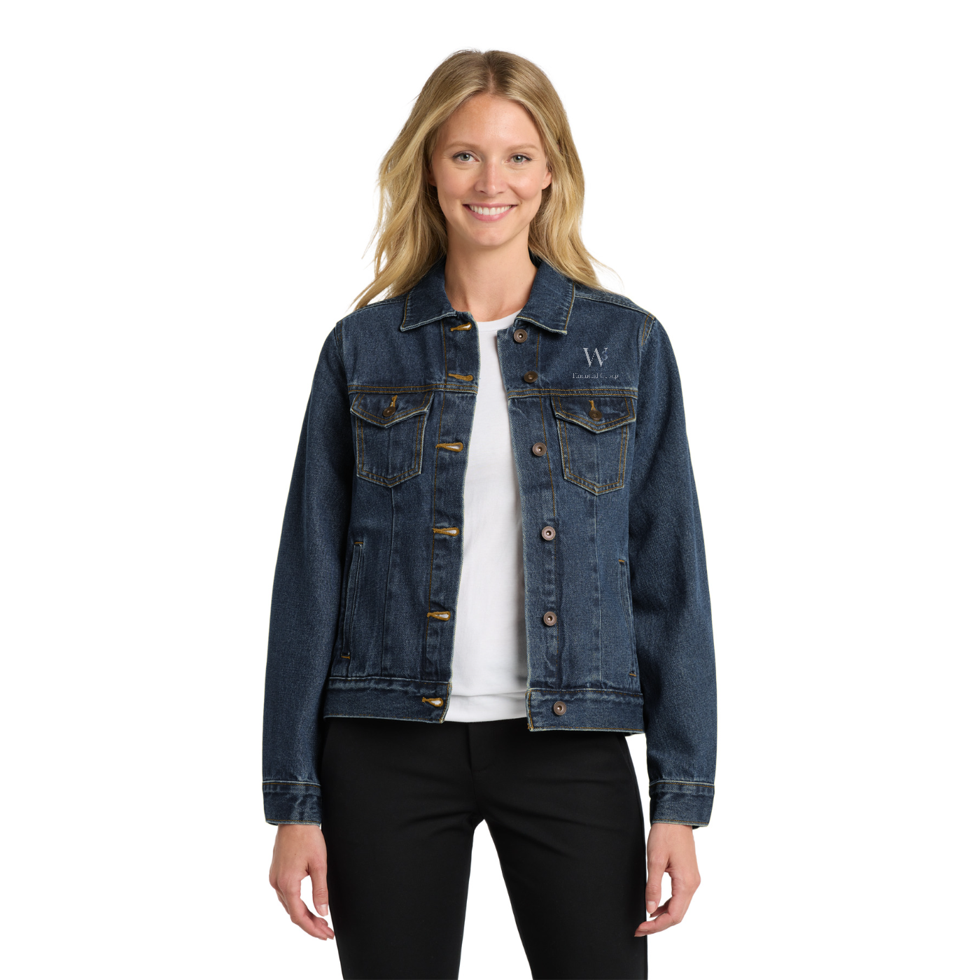 Port Authority Women's Denim Jacket — model