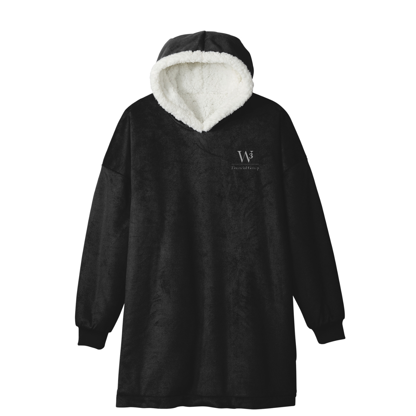 Port Authority Mountain Lodge Wearable Blanket — Black