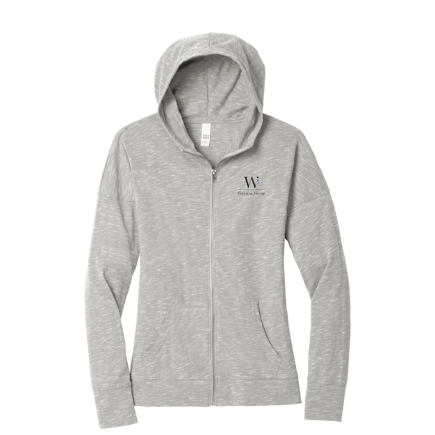 District  Women's Medal Full-Zip Hoodie — Light Grey