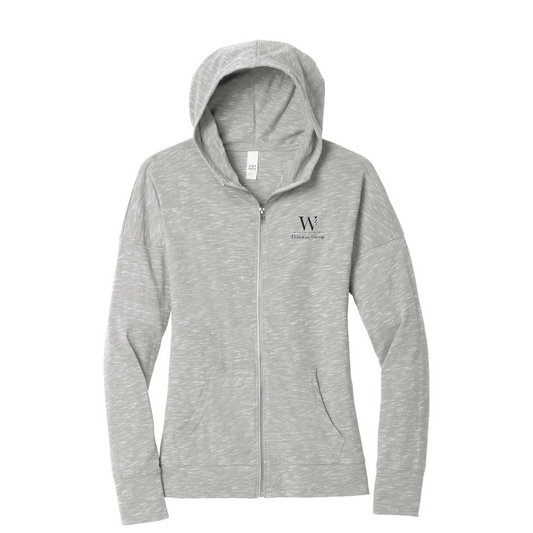 District  Women's Medal Full-Zip Hoodie — Light Grey