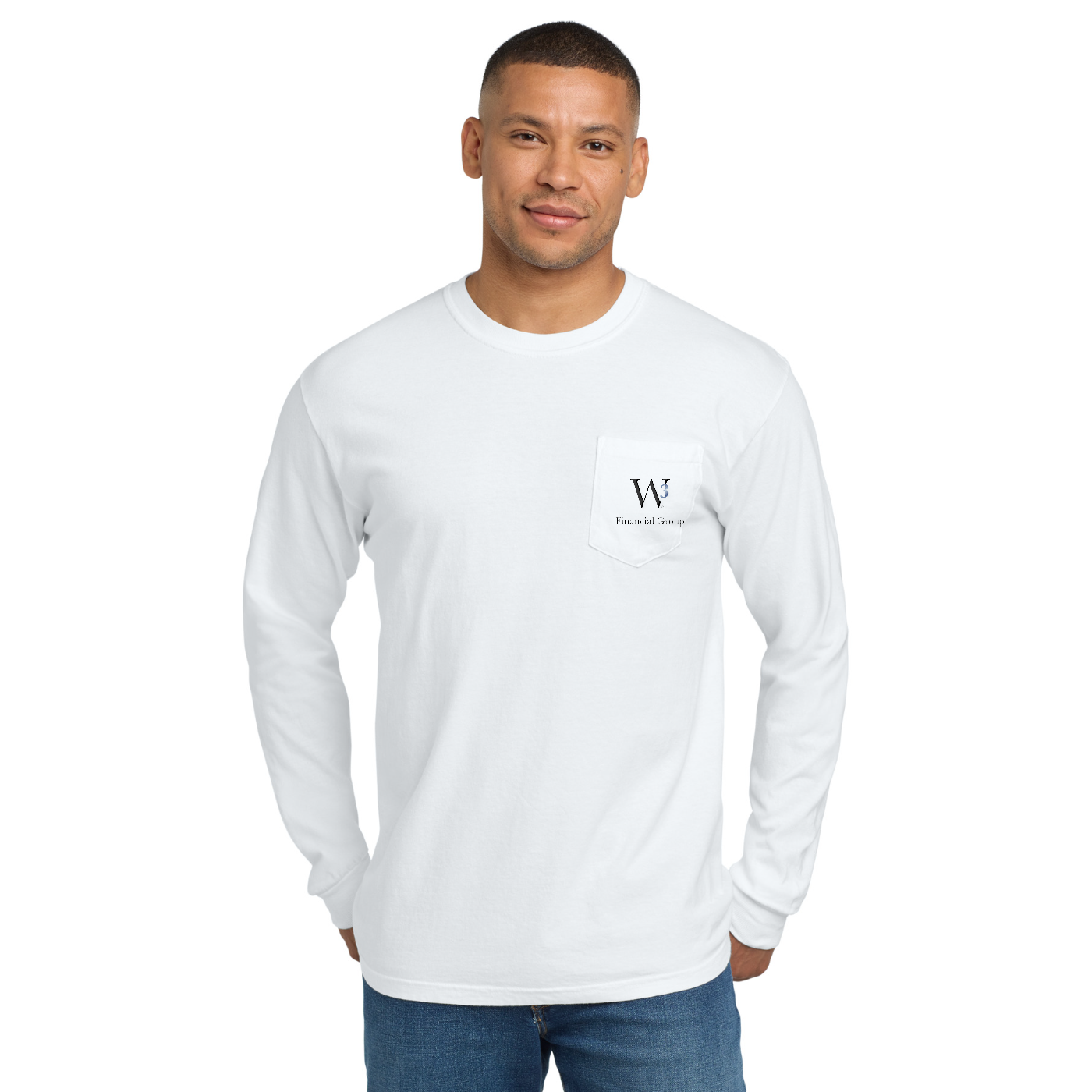 COMFORT COLORS  Heavyweight Ring Spun Long Sleeve Pocket Tee — model