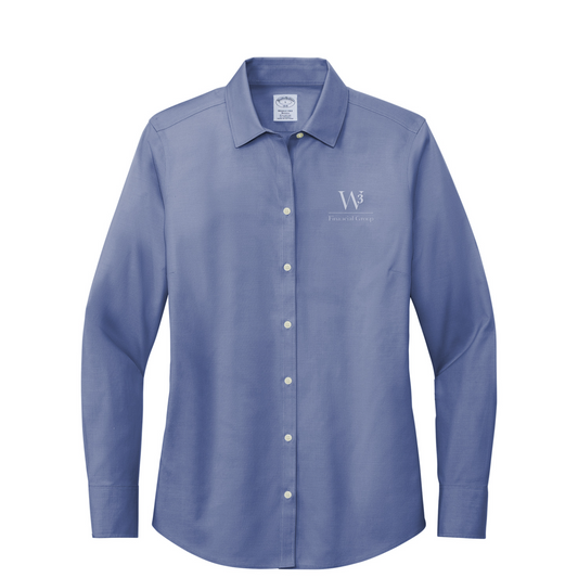 Brooks Brothers Women's Wrinkle-Free Stretch Pinpoint Shirt — Cobalt Blue