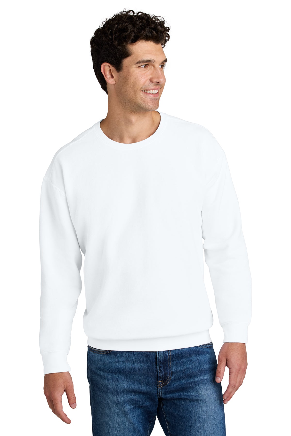 Comfort Colors® Lightweight Crewneck Sweatshirt -  Embroidered