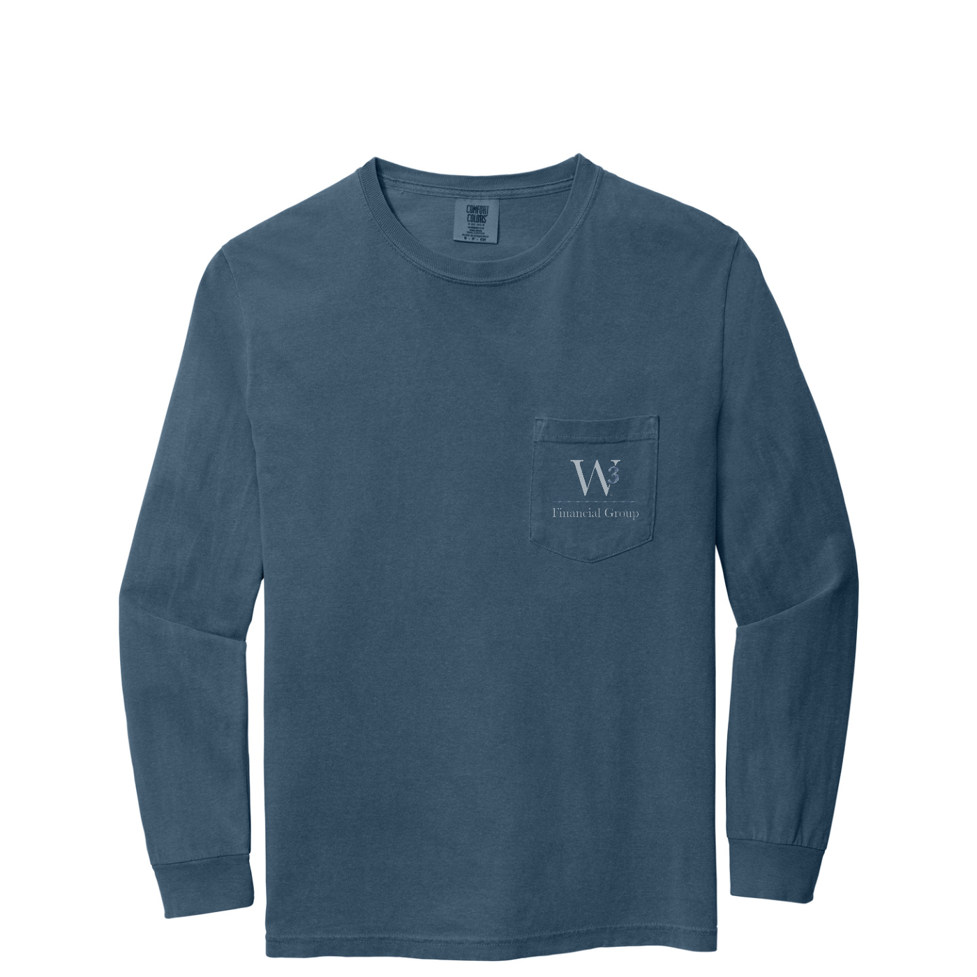 COMFORT COLORS  Heavyweight Ring Spun Long Sleeve Pocket Tee — Midnight