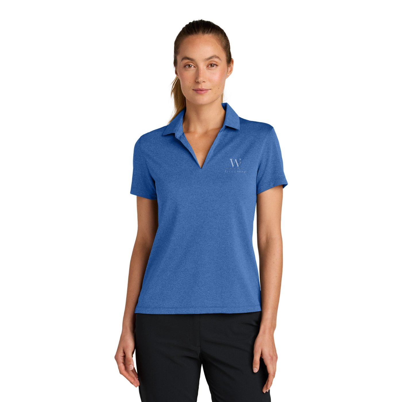 Nike Women's Dri-FIT Smooth Heather Polo — model