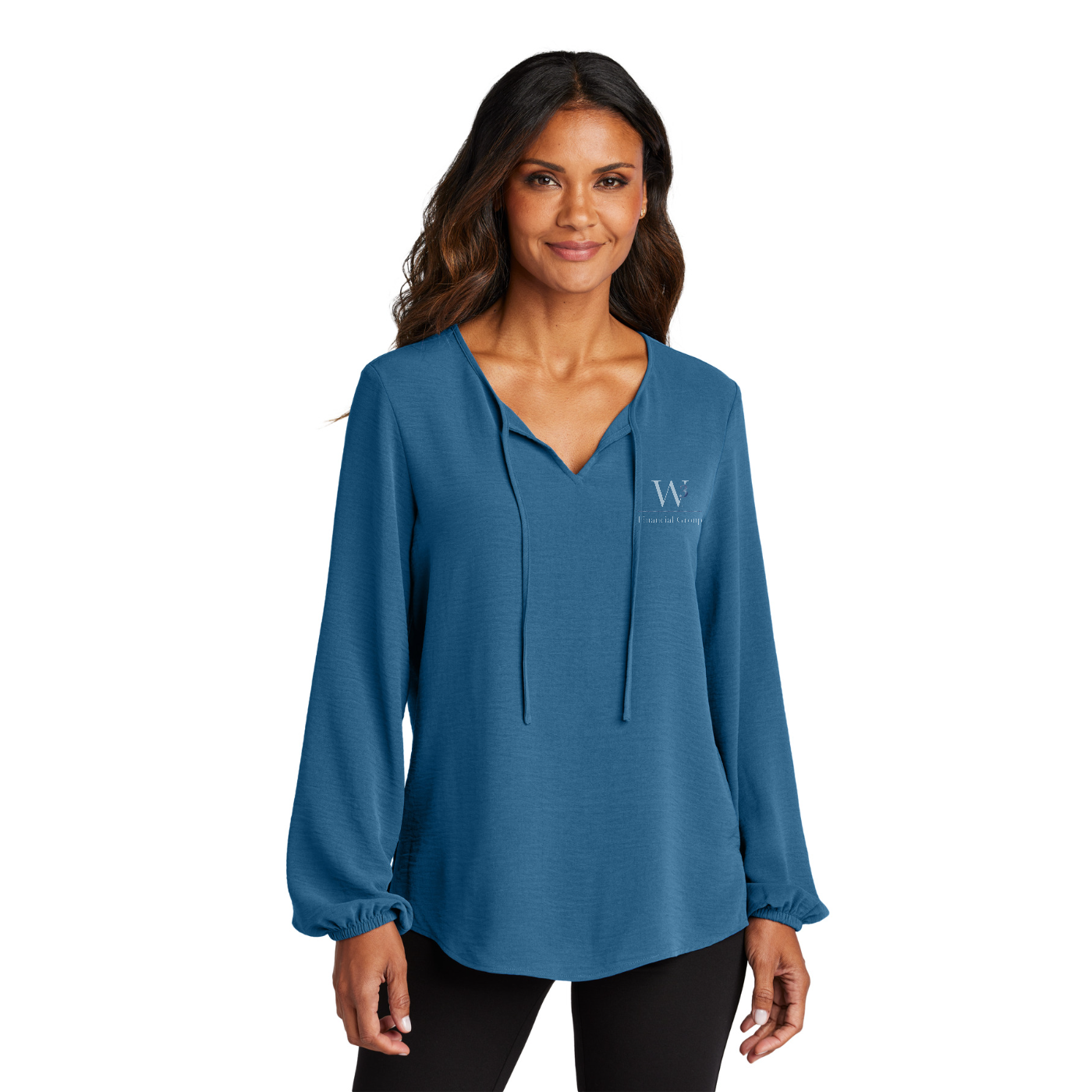 Port Authority Women's Textured Crepe Blouse — model