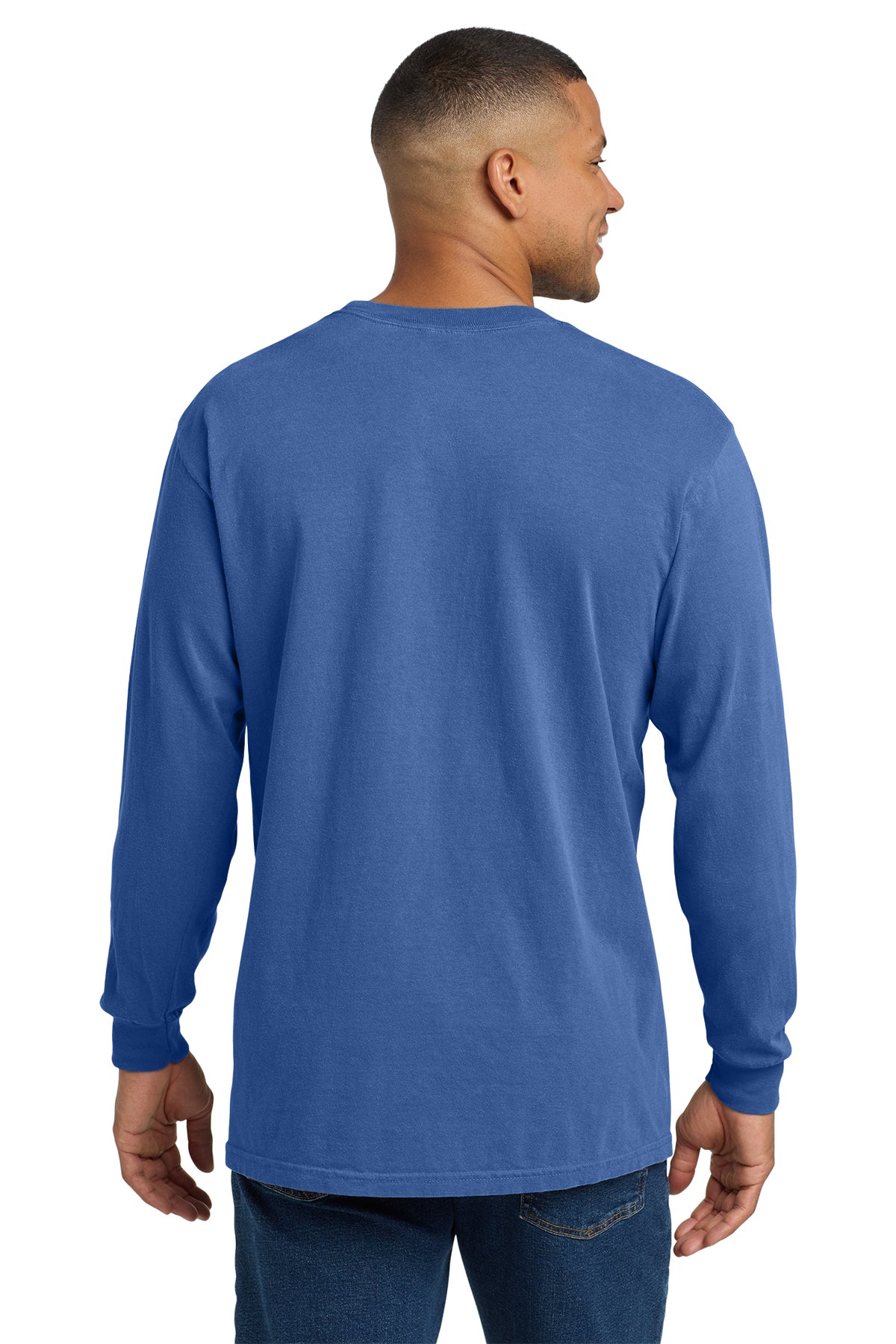 Comfort Colors® Heavyweight Ring Spun Long Sleeve Pocket Tee -  Embroidered