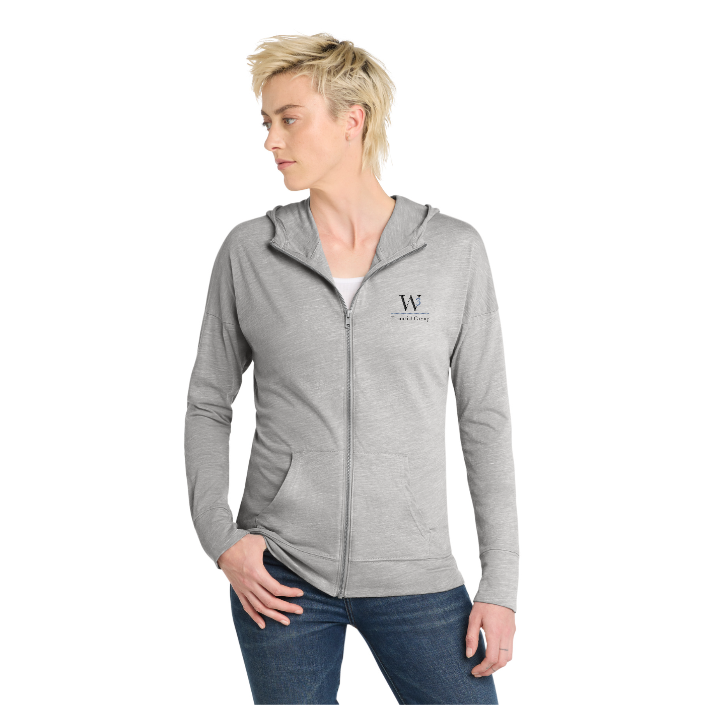 District  Women's Medal Full-Zip Hoodie — model