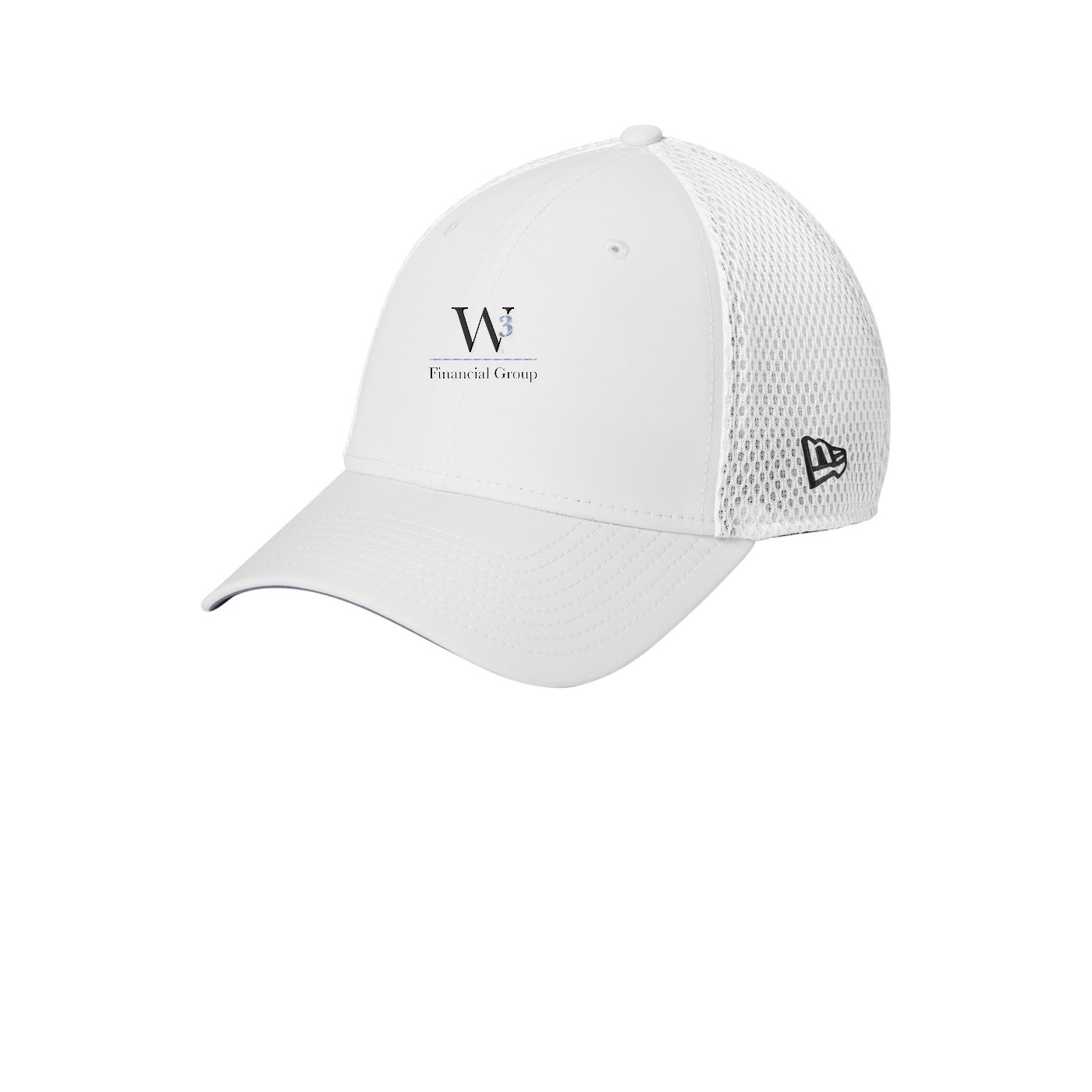 New Era 39THIRTY Performance Stretch Mesh Cap — White