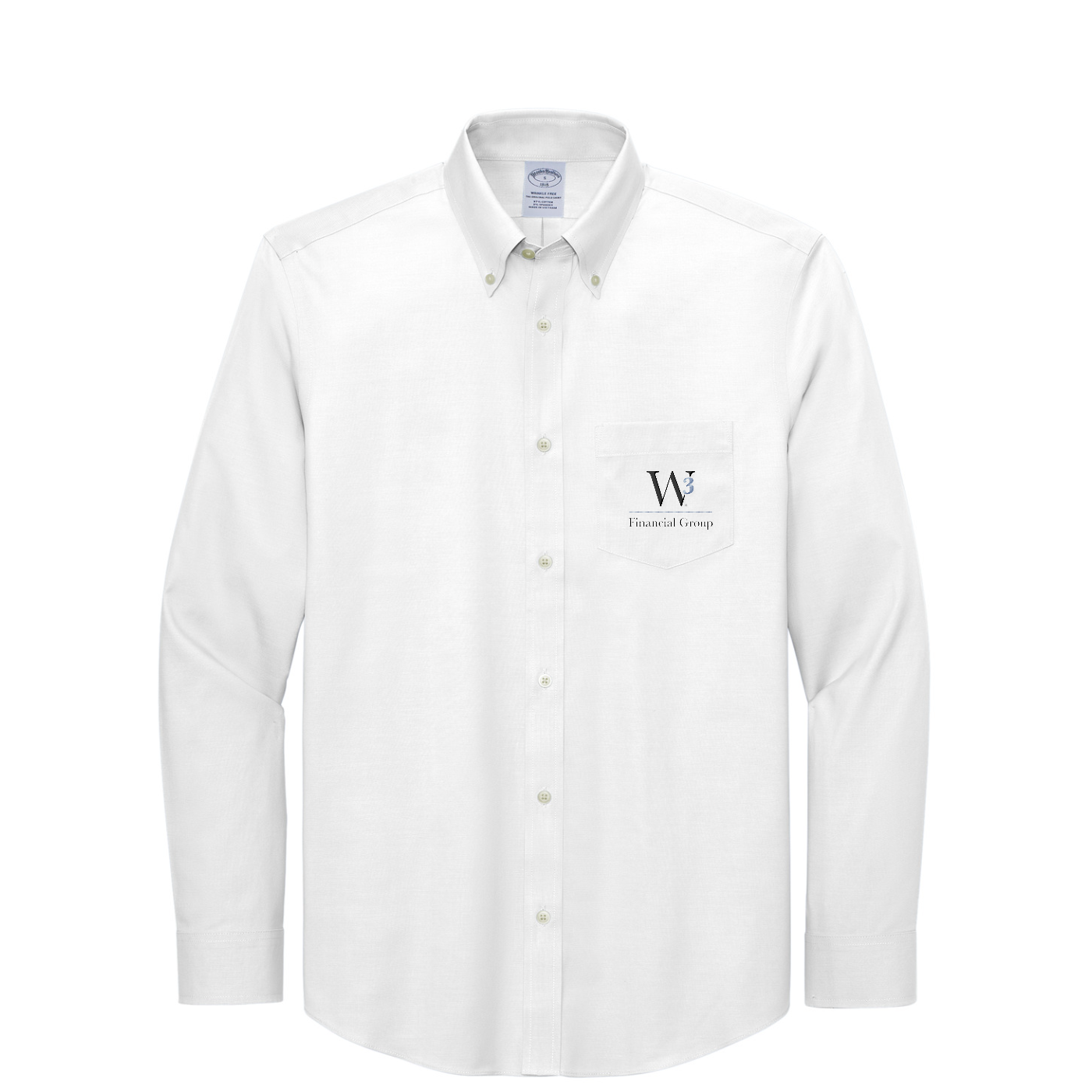 Brooks Brothers Wrinkle-Free Stretch Pinpoint Shirt — White