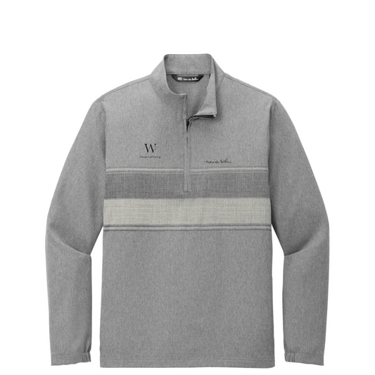 TravisMathew Balboa Chest Stripe 1/4-Zip — Dark Grey Heather