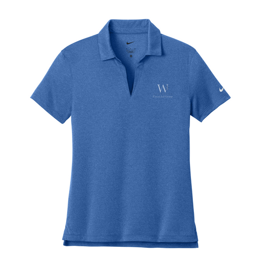 Nike Women's Dri-FIT Smooth Heather Polo — Game Royal Heather