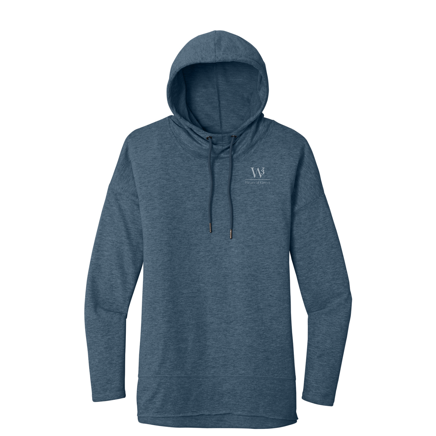 District  Women's Featherweight French Terry  Hoodie — Washed Indigo
