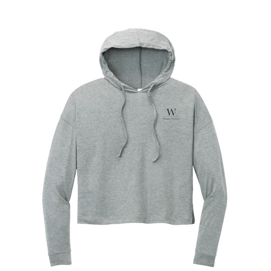 District Women's Perfect Tri Midi Long Sleeve Hoodie — Grey Frost
