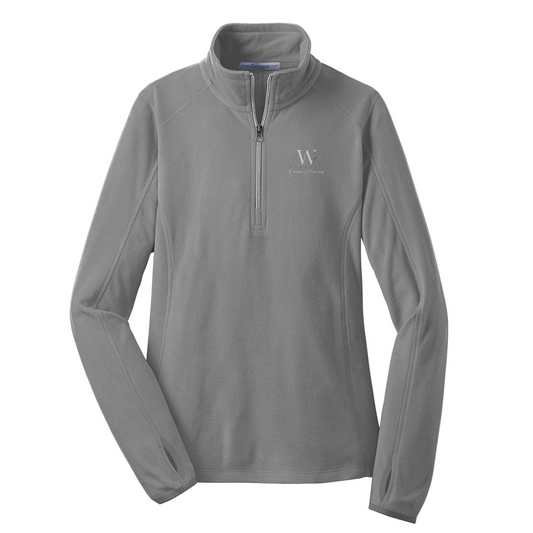 Port Authority Women's Microfleece 1/2-Zip Pullover — Pearl Grey