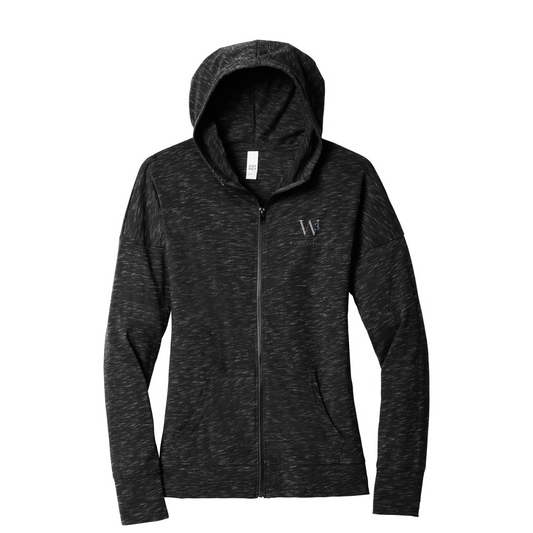 District  Women's Medal Full-Zip Hoodie — Black