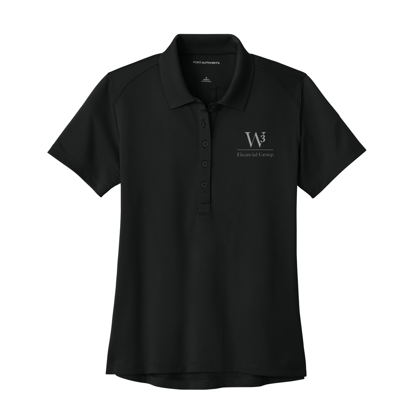 Port Authority Women's Wearever Performance Pique Polo — Deep Black