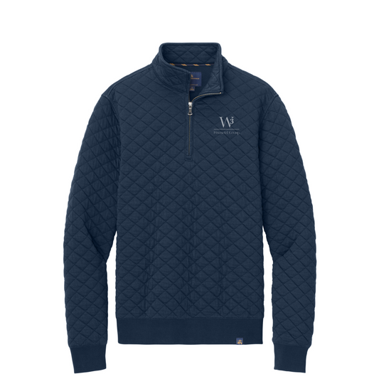 Brooks Brothers Diamond Quilt 1/4-Zip — Navy Blazer