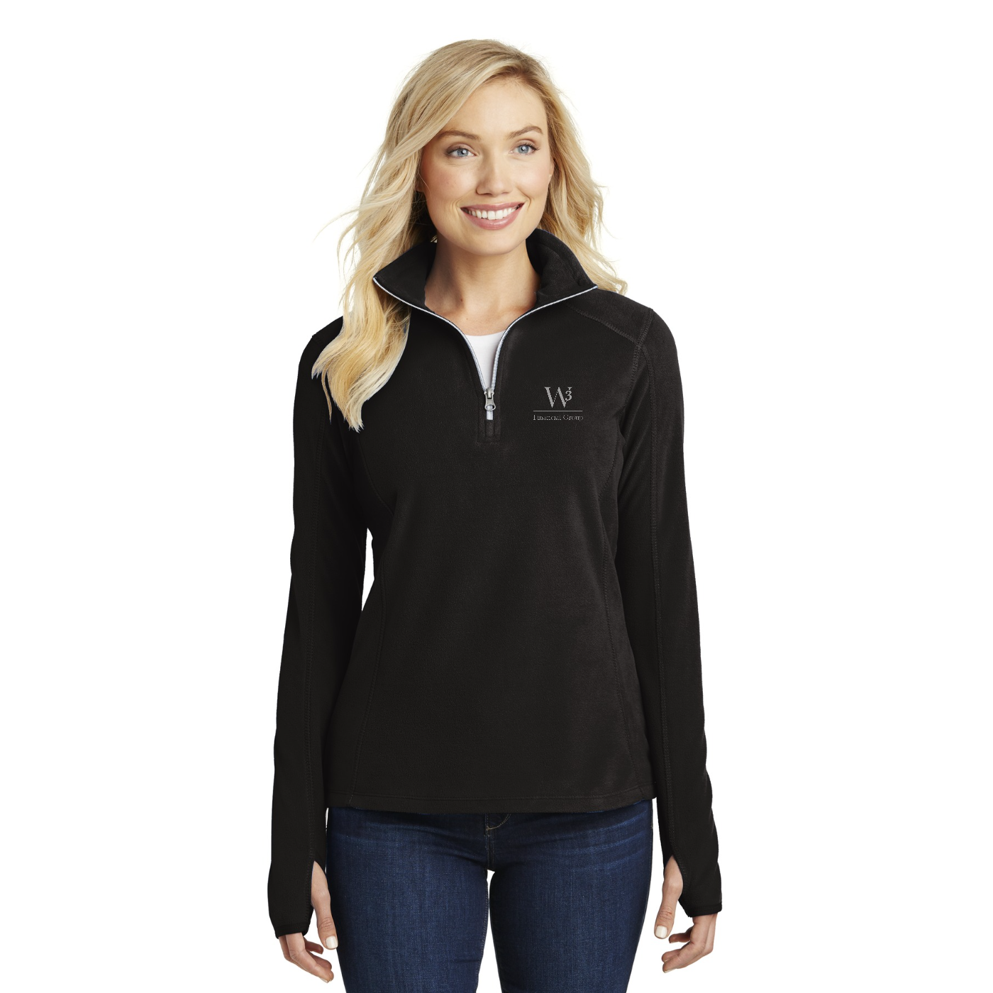 Port Authority Women's Microfleece 1/2-Zip Pullover — model