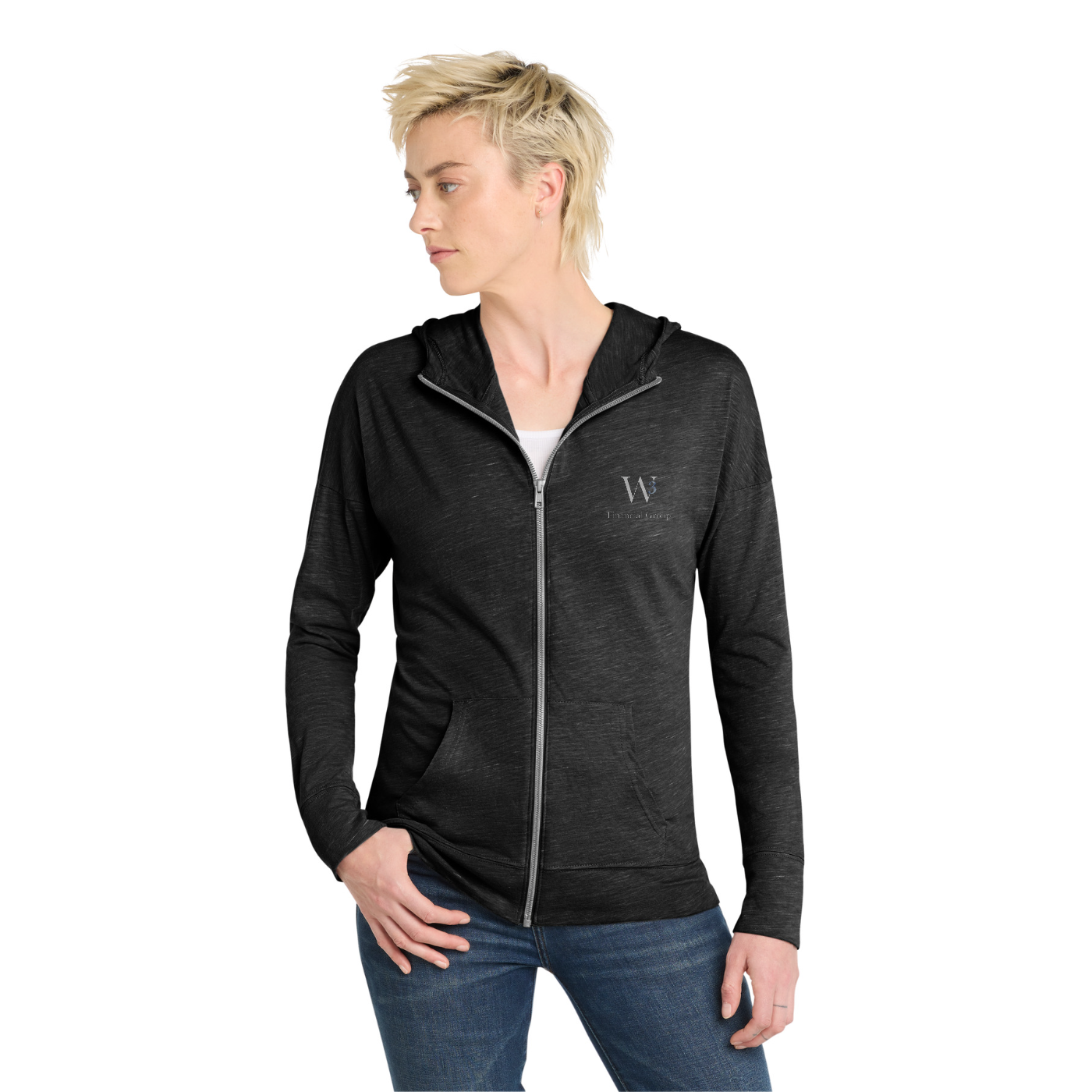 District  Women's Medal Full-Zip Hoodie — model