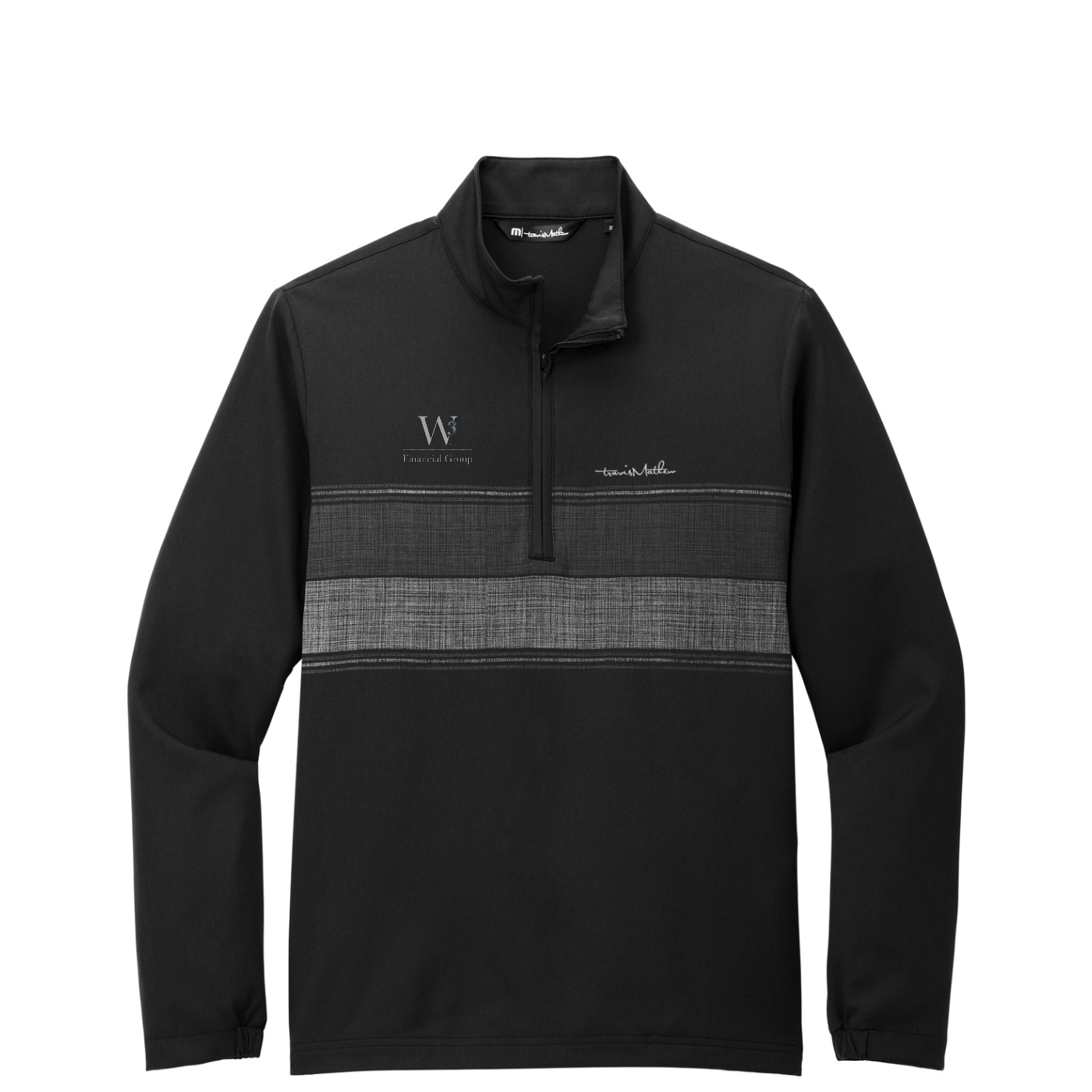 TravisMathew Balboa Chest Stripe 1/4-Zip — Black