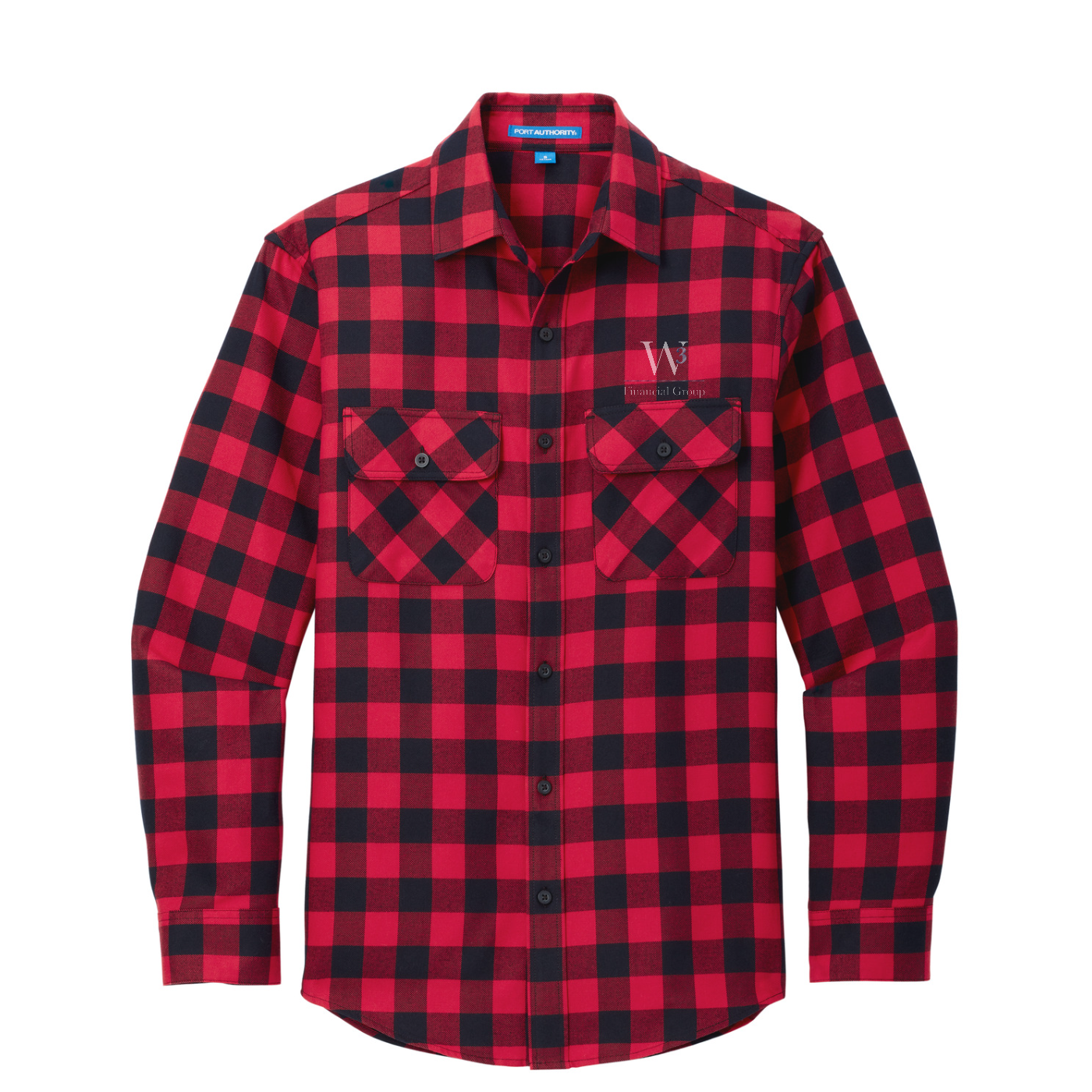 Port Authority Plaid Flannel Shirt — Red/ Black Buffalo Check