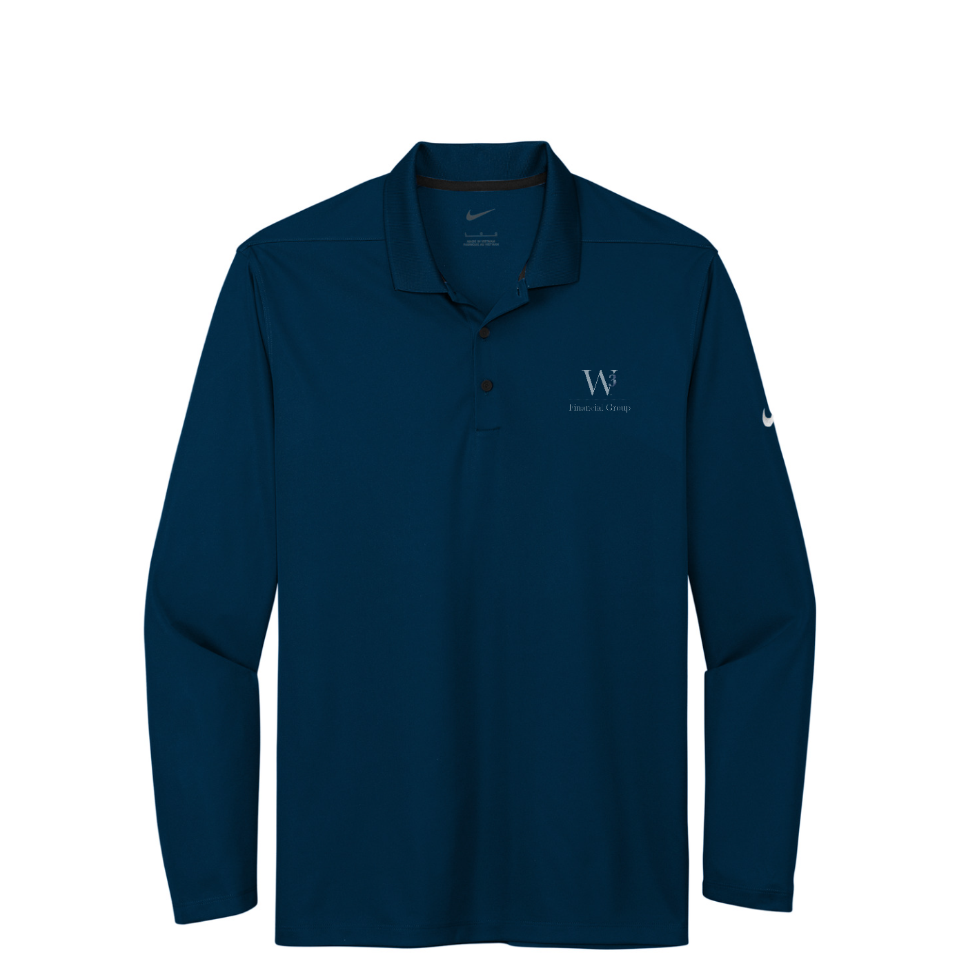 Nike Dri-FIT Micro Pique 2.0 Long Sleeve Polo — Navy