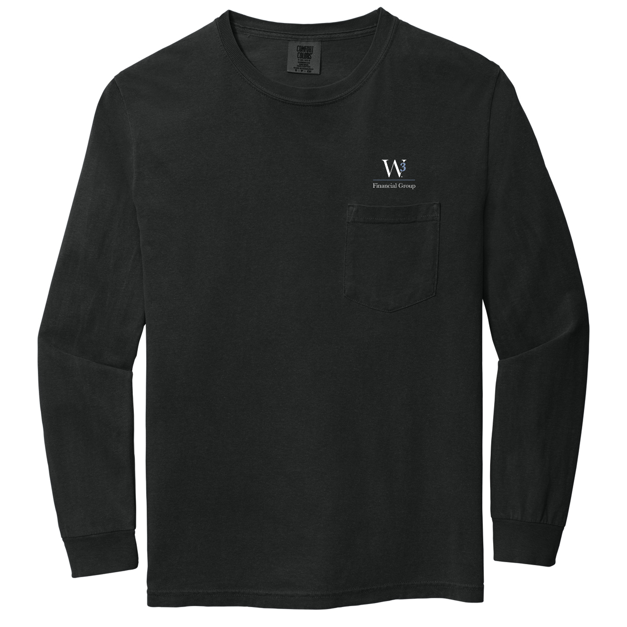 Comfort Colors® Heavyweight Ring Spun Long Sleeve Pocket Tee -  Embroidered