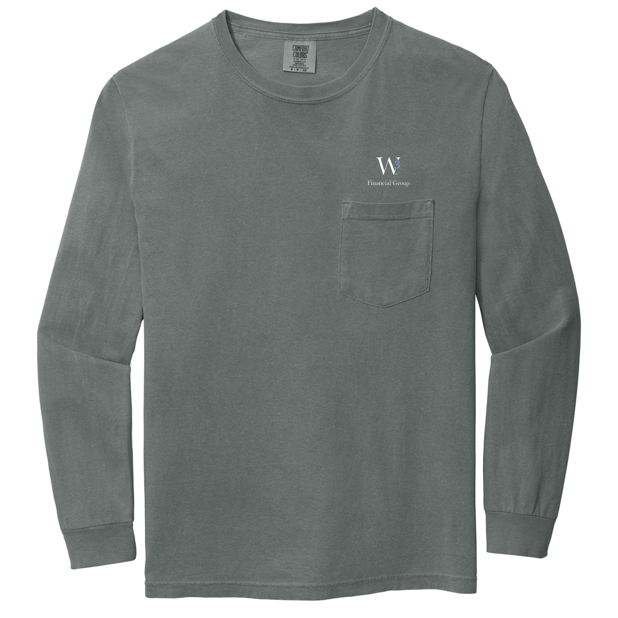 Comfort Colors® Heavyweight Ring Spun Long Sleeve Pocket Tee -  Embroidered