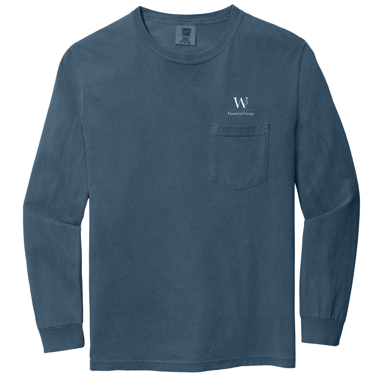 Comfort Colors® Heavyweight Ring Spun Long Sleeve Pocket Tee -  Embroidered