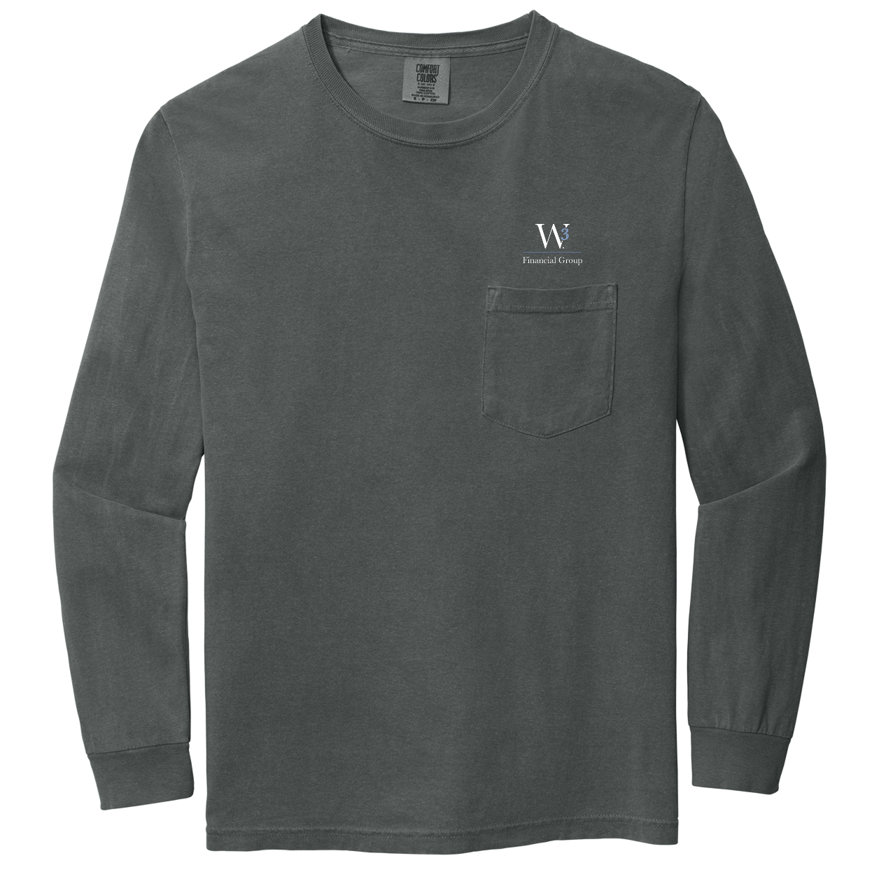 Comfort Colors® Heavyweight Ring Spun Long Sleeve Pocket Tee -  Embroidered
