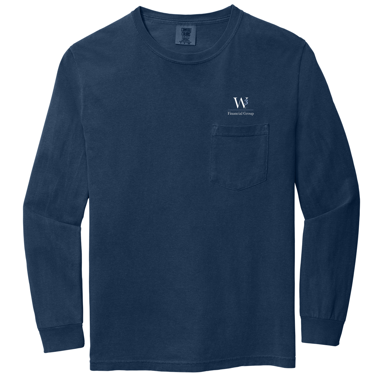 Comfort Colors® Heavyweight Ring Spun Long Sleeve Pocket Tee -  Embroidered
