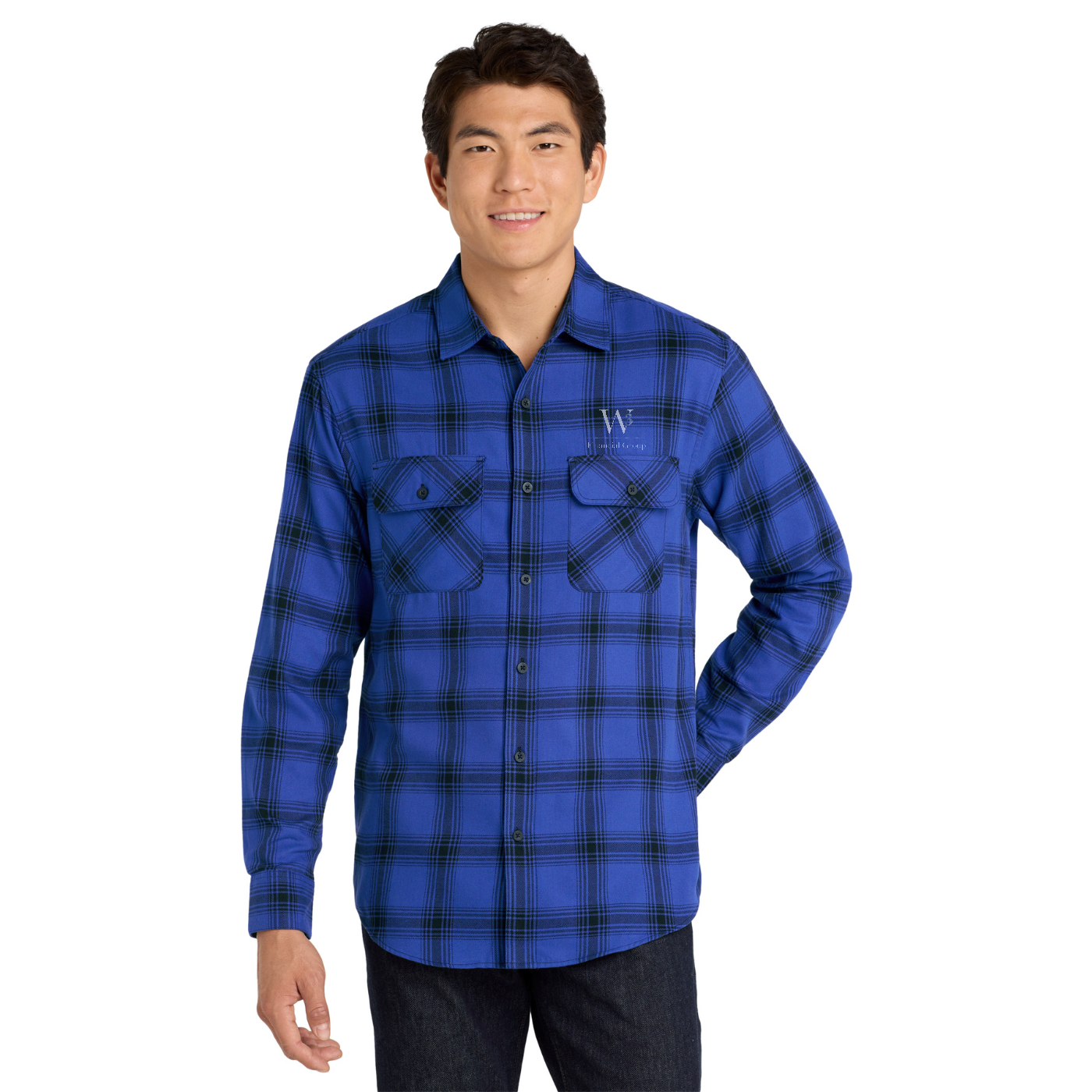 Port Authority Plaid Flannel Shirt — model