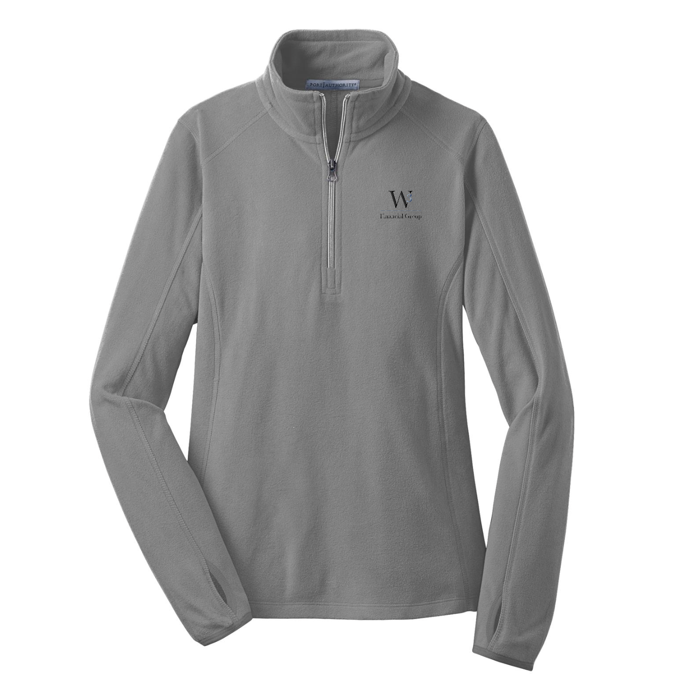 Port Authority Women's Microfleece 1/2-Zip Pullover — Pearl Grey