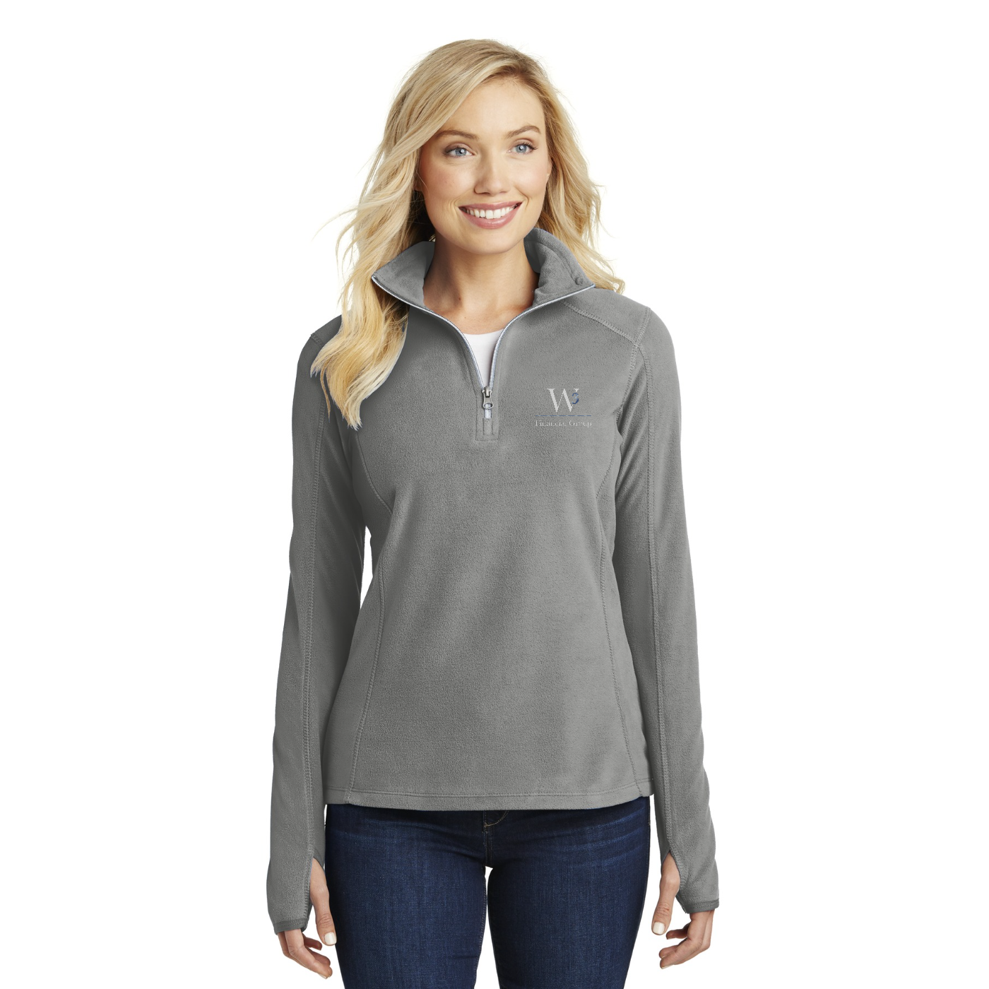 Port Authority Women's Microfleece 1/2-Zip Pullover — model